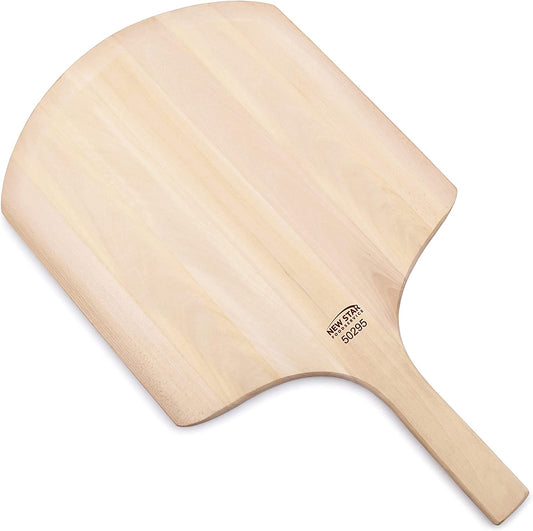 50295 Restaurant-Grade Wooden Pizza Peel, 16" L X 14" W Plate, with 10" L Wooden Handle, 24" Overall Length