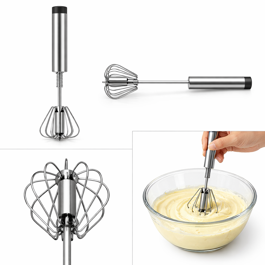 Stainless Steel Semi-Automatic Whisk