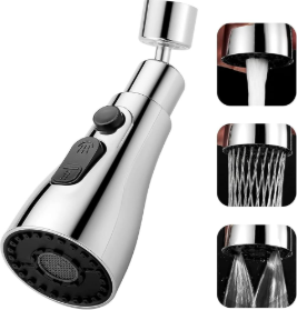 Universal 360° Rotate Kitchen Faucet Extender Aerator Plastic Splash Filter Kitchen Washbasin Faucet Bubbler Nozzle